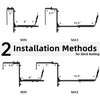 LAWYAMAI 6 Pack Window Box Brackets, Adjustable Planter Box Brackets,