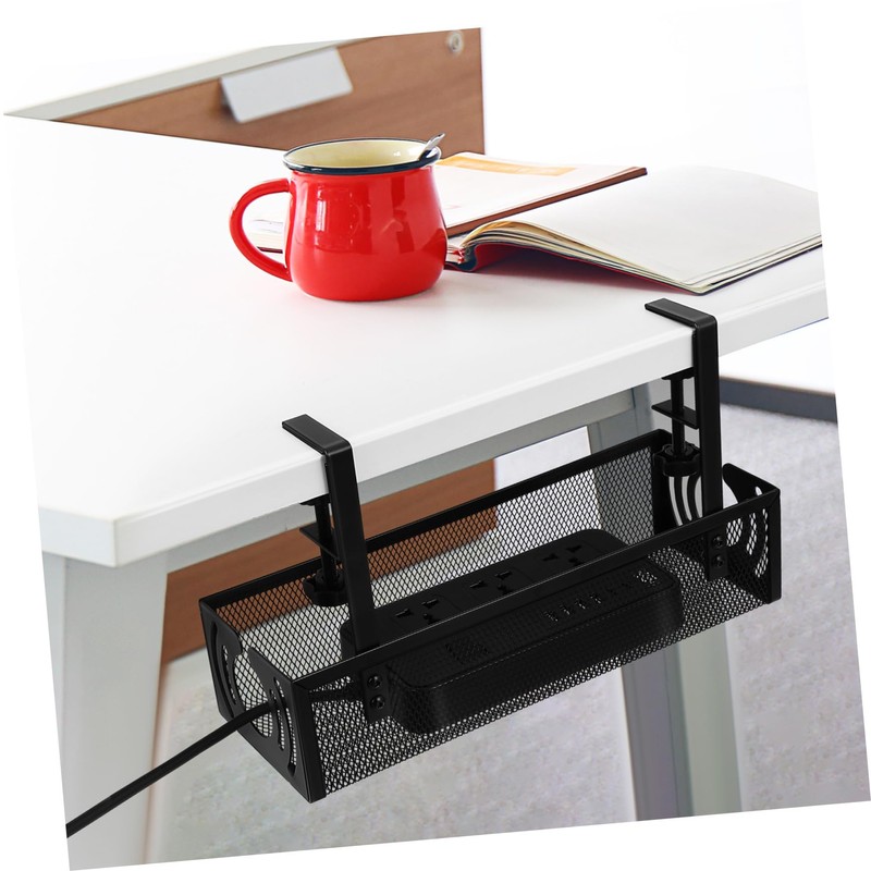 TEHAUX 1 Set Under Desk Cable Tray Wire Organizer with
