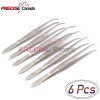 PRECISE CANADA 6 PCS 3.5" CURVED SPLINTER FORCEPS TWEEZERS FINE