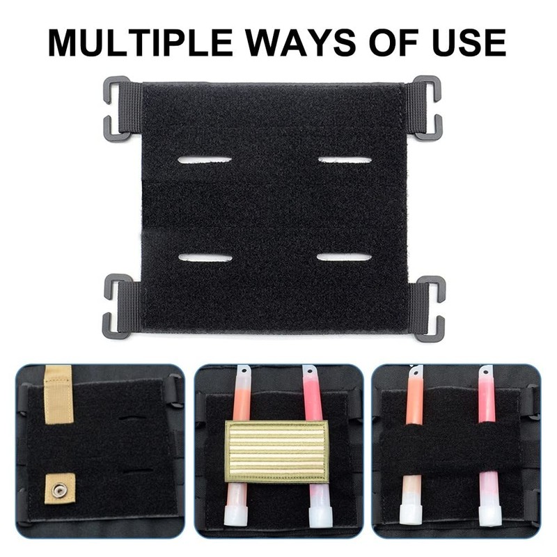 MiOYOOW 3PCS Molle Patch Panel, Tactical Patches Molle Attachment with