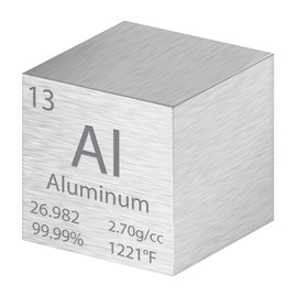 Pevfeciy 1 Inch Aluminium Cube 25.4 mm Metal Density Cube Pure Metal High Density Element Cube for Element Collections Laboratory Experiment Material Hobbies