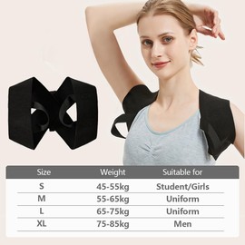 FDEETY Posture Corrector Back Straightener Men Women Back Support Belt Breathable Posture Trainer Shoulder Strap for Ergonomic and Healthy Posture (XL)