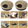 2Pcs 60mm Desk Cable Grommets,Computer Desk Metal Cable Hole,Round Cable