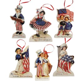 Bethany Lowe Americana Die Cut Patriotic Ornament Set