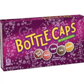 Bottle Caps, The Soda Pop Candy Cherry Grape Root Beer & Orange Flavors Movie Bx