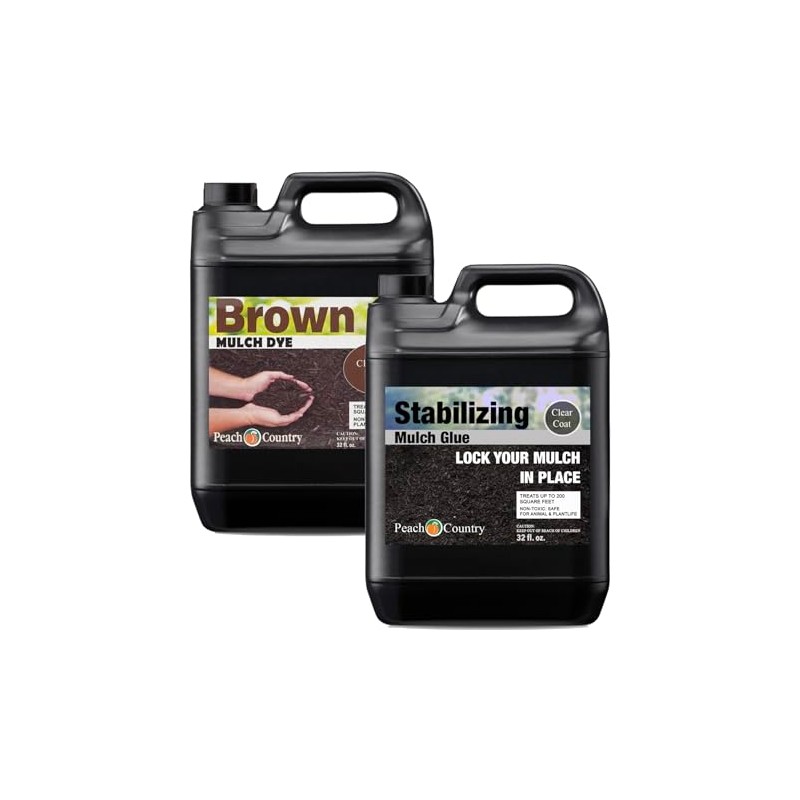 Chocolate Brown Mulch Dye Color Concentrate (1 Quart, Black) and