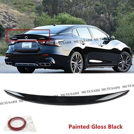 MUTUSAISI Paintd Black Rear Spoiler Wing Trunk Lip Compatible with Nissan Maxima S/SV/SL/SR 2016-2023 Sedan Accessories