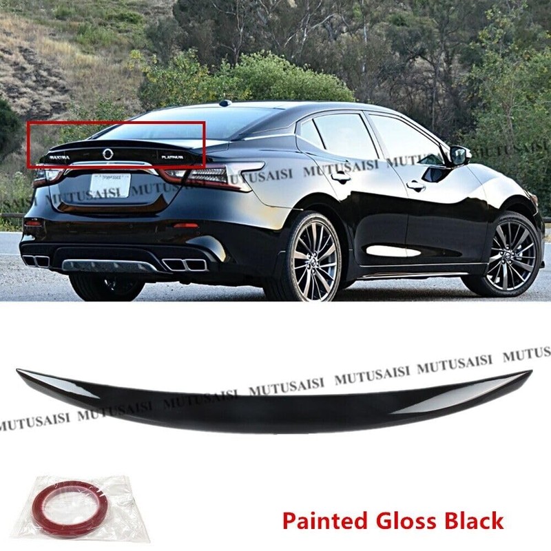 MUTUSAISI Paintd Black Rear Spoiler Wing Trunk Lip Compatible with
