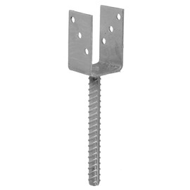 Connex HV4261 Post Anchor 91 x 60 x 100 x 200 x 4 mm/DURCHMESSER16, U-Shape, Material: Galvanised Pack of HV4210