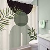 Dark Green Boho Shower Curtain 60Wx72H Black Green Modern Bohemian