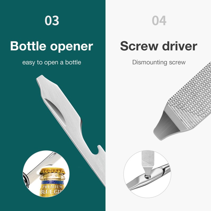 MR.GREEN Multifunctional Nail Clippers Stainless Steel Six Functions Nail Cutter