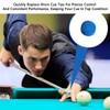 Ezranova 20 Pcs 10mm Pool Tips Snooker Tips,Leather Pool Cue