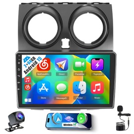 Inefala 2+64G Radio for Nissan Rogue Qashqai 2008-2013 CarPlay Stereo Android 15 Touchscreen 9" Android Auto Bluetooth GPS DSP 26UI Backup Camera