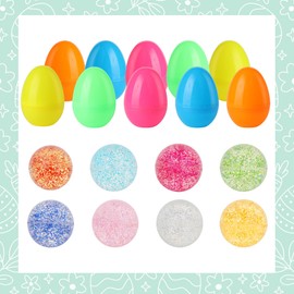 Seeiuua 18Pack Filled Easter Eggs with Toys Inside, Kids Easter Bouncy Balls Bulk Easter Basket Stuffers Easter Gifts for Kids, Easter Eggs Filled with Toys for Kids Easter Egg Toys