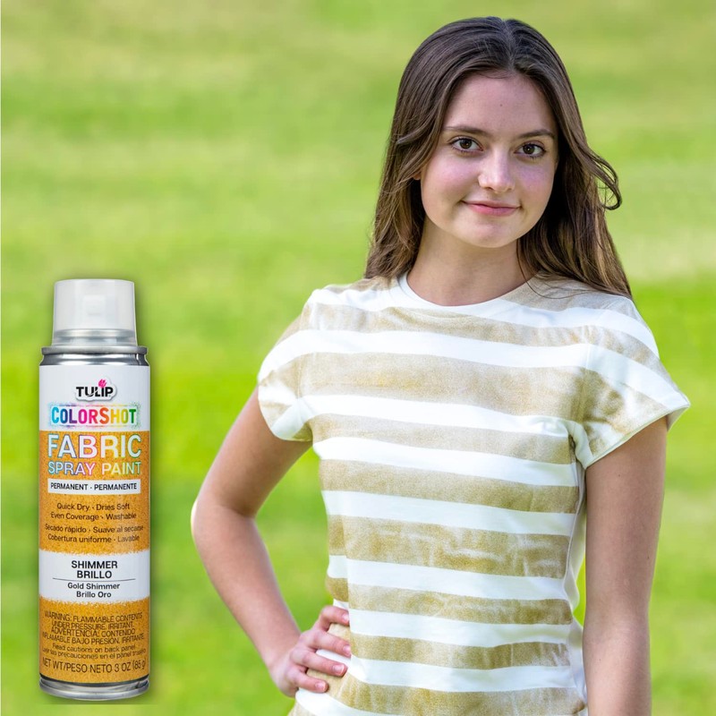 Tulip ColorShot Instant Fabric Spray Paint, Permanent Color Spray-On Fabric