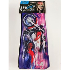 Capsmith Danbando Headband Head Wrap Bandanna Blue Pink Black White Motorcycle Chopper Biker with Rhinestones 4 Way Spandex Stretch Sweatband,Purple,One Size