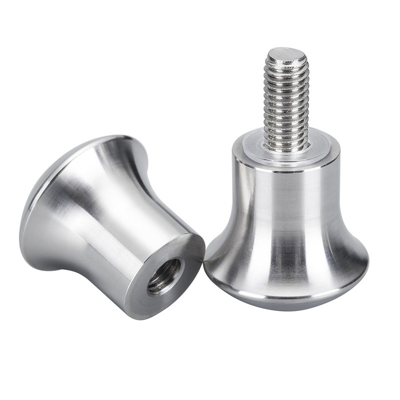 DIYI Solid Stainless Steel Shower Door Knob, 30mm, Silver, Rustproof,
