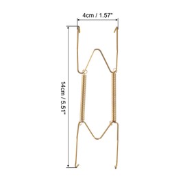 sourcing map Pack of 3 Plate Holders, 6 Inch Stainless Steel Invisible Wall Plate Holder with Wall Decoration Hooks and Tips Protection for Decorative Plates and Art