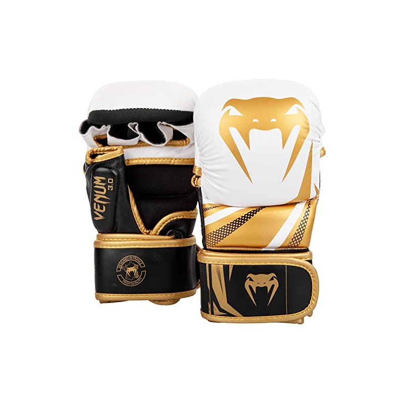 Venum, Challenger 3.0 Sparring Gloves, Unisex Adult, S, White/Black/Gold
