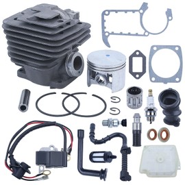 Mtanlo 49mm Cylinder Piston Kit , Piston Needle Bearing , Ignition Coil , Spark Plug , Decompression Valve , Air Filter , Intake Boot For Stihl MS361 Ignition Coil Spark Plug 1135 020 1202
