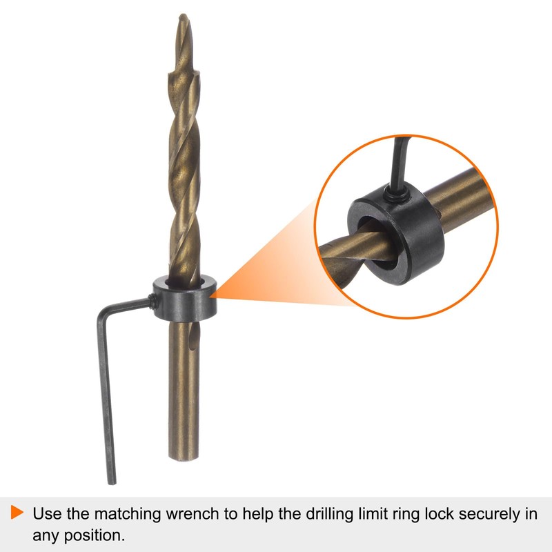 sourcing map Pocket Hole Drill Bit 23/64" Dia 13/64" Tip