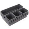 8-Piece Adjustable Drawer Organizer Set, Plastic Storage Trays for Makeup,