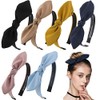 Carede Solid Bow Headbands for Women Twist Knot Headbands Wired