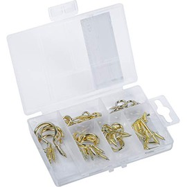Connex Screw Hook Assortment 42 Pieces – Various Hooks in a Set – pre-Sorted in Practical Plastic Box – Universal use/Hook Set/Assortment Box / DP8500104