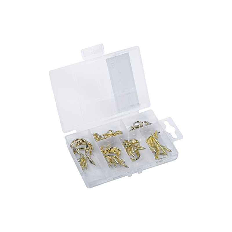 Connex Screw Hook Assortment 42 Pieces – Various Hooks in