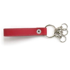 Wachifudo Dayan Cat Dayan Genuine Leather Metal Belt Key Red, red