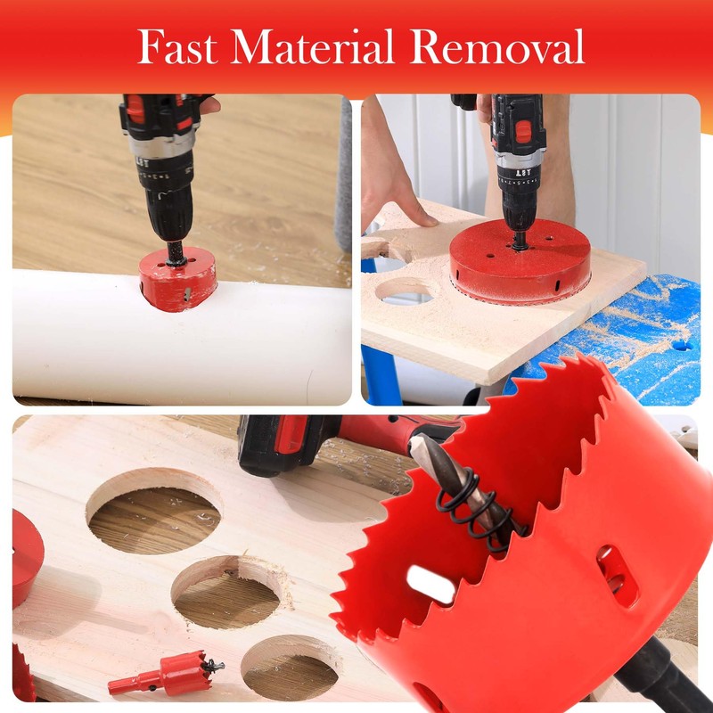 GARHWAL Bi-Metal Hole Saw Kit - 9 Pcs General Purpose
