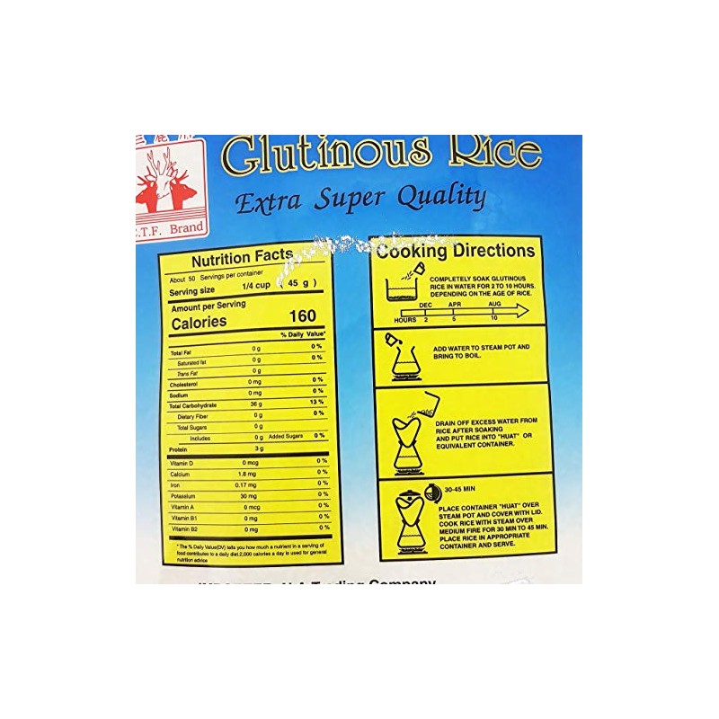 Thai Sweet Rice Gluttinous Rice Extra Super Quality 5 lbs.