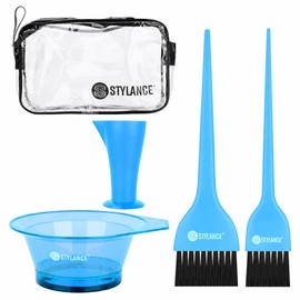 5 Pieces Hair Dye Coloring Kit- Hair Tinting Bowl, Hair Dye Brush, Measuring Cup, For Salon Use & Home DIY Dyeing Tools (Blue)