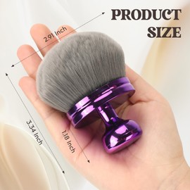 Extra Large Body Brush for Self Tanner, Leg Makeup & Bronzer Self Tan Applicator【Ultra Soft】【Shed-Proof】【Easy To Clean】3.3 inch Wide Round Head Brush, Light Rosegold-Brown