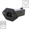 AC WORKS [AD1308-FG] IEC C14/ Sheet E with Mounting Holes