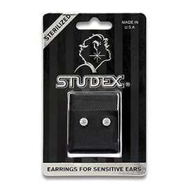 STUDEX Sensitive Crystal Fireball Stud Earrings 4.5mm | Hypoallergenic and Nickel Safe for Sensitive Ears | Surgical Stainless Steel Posts | High Fashion Earrings for Women and Men PR-304W-S