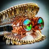 ILOVEMASKS Military Burning Man Top Hat with Kaleidoscope 3D Goggle