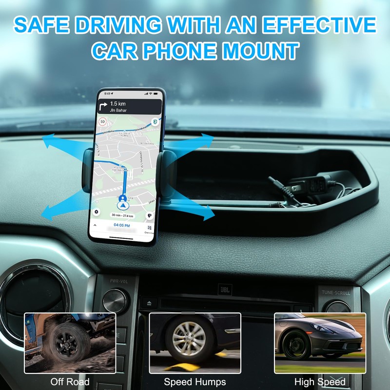 TOYCIDFG Dashboard Storage Tray with Phone Holder Compatible with Toyota