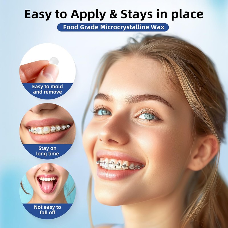 RAZOKO Orthodontic Wax for Braces Wax Dots 90 Individual Hygienic