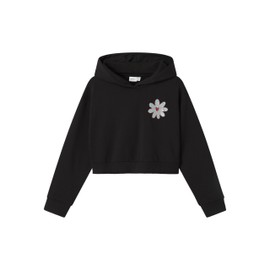 NAME IT Ragazza Nkfkory LS Crop RLX SWE Wh Bru PS Noos, Nero, 134-140