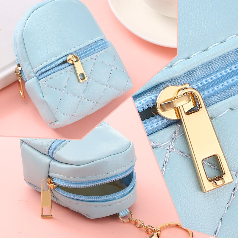 Liliaafar Mini Backpack Keychain Coin Purse for Women, 8 Pcs,
