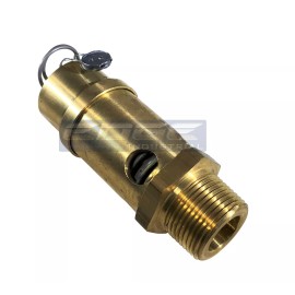 CONRADER 150 PSI BRASS SAFETY RELIEF POP OFF PRESSURE VALVE, COMPRESSOR, TANK, 1" NPT
