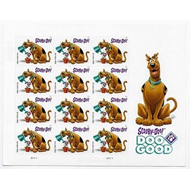 United States Postal Service Scooby-Doo! 12 First-Class Forever Stamps - Black, Cyan, Magenta, Yellow - Rectangular - Collectible Stamps - Paper - 38.1mm x 25.4mm - 0.8 inches
