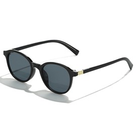 LJCZKA Retro Round Sunglasses for Women Men, Vintage Round Sunglasses 90s Trendy Shades Unisex UV400 Protection