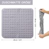 Shower Mat 48 x 48 cm Suction Cup Washable Square