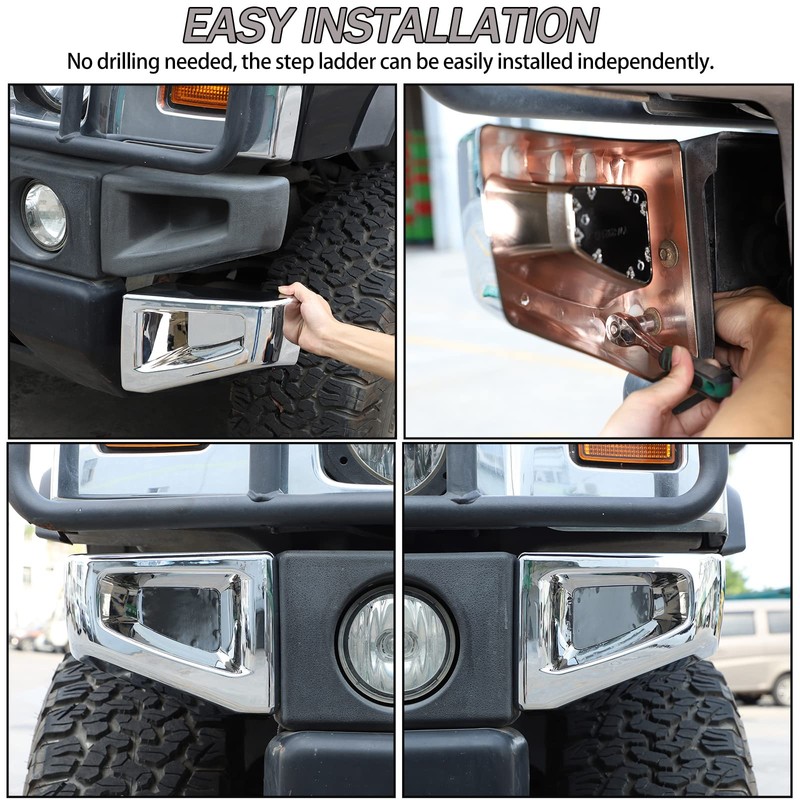 Lcojicep Car Replacement Trim Front Bumper Side Cover Trim Kit
