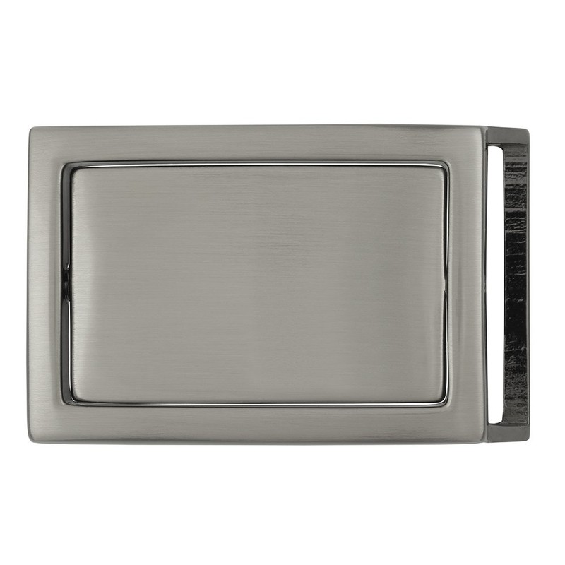 FREDERIC HERMANO Belt Buckle 30 mm Metal Silver Anthracite -