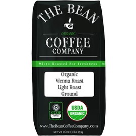 The Bean Coffee Company Organic Vienna Roast, Medium Dark Roast, Ground, 16-Ounce Bag