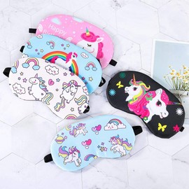 iwobi Pack of 5 Sleeping Mask Girls Women Unicorn Eye Mask for Travel Nap Night Sleeping Mask