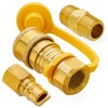 CALPOSE 3/8 Inch Natural Gas Quick Connect Fittings, 100% Solid
